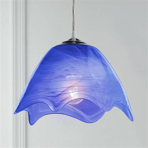 Karensartisticdesignblog Blue Glass Pendant Light Shade