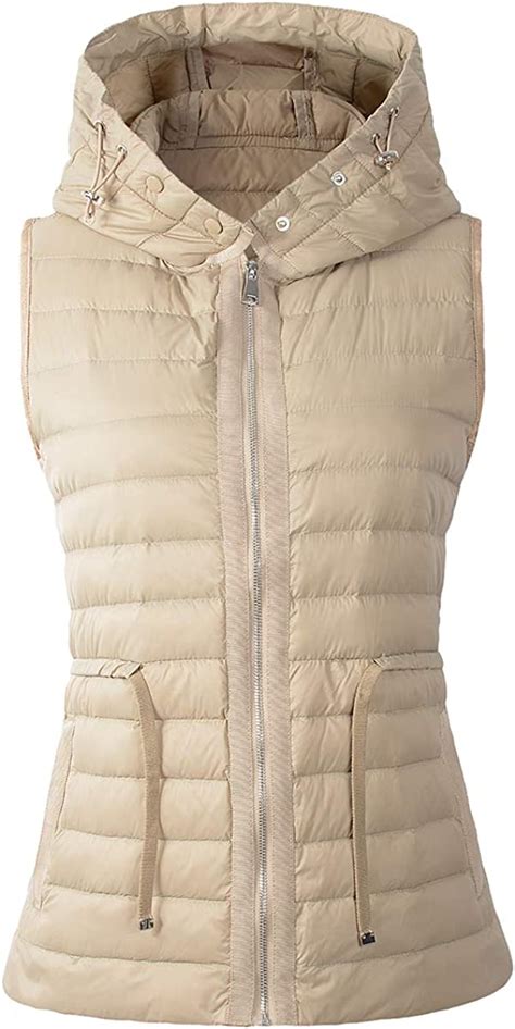 amazoncom beninos womens packable ultra lightweight hooded  vest outdoor puffer vest usl