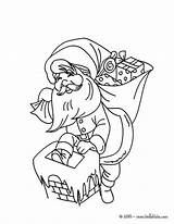 Santa Sack Christmas Hellokids Coloring Color Claus Print Online Pages sketch template