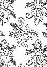 Coloring Pattern Pages Floral Printable sketch template