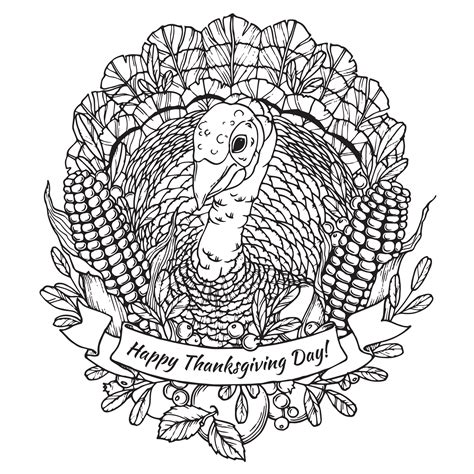 printable thanksgiving coloring pages  adults printable templates