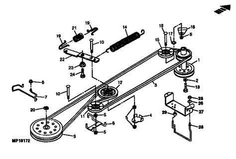 craftsman riding mower drive belt diagram