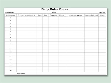 daily sales report excel  besttemplatess besttemplatess