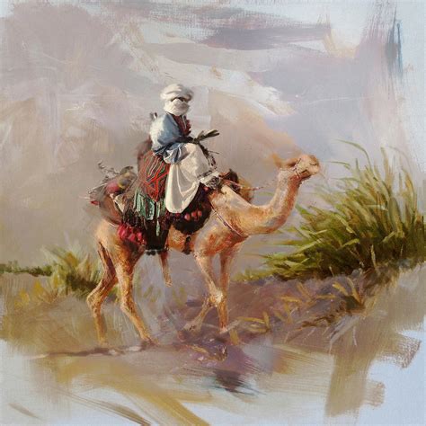 camels  desert  painting  mahnoor shah