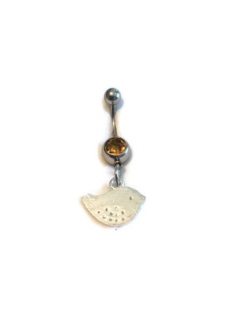 bird belly button ring bird charm navel ring stainless steel body jewelry bird barbell