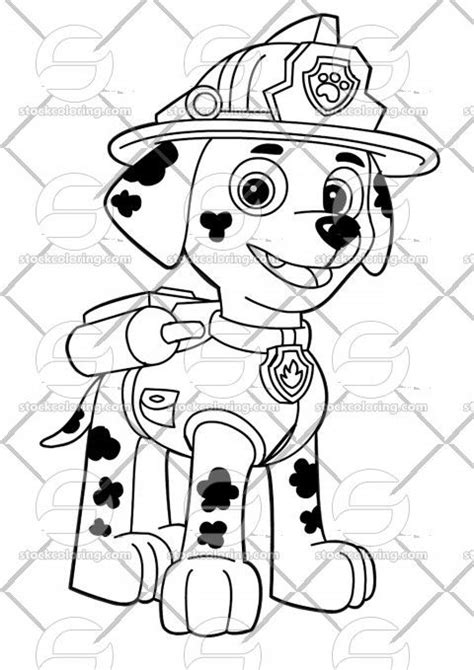 paw patrol marshall paw patrol coloring pages truck coloring pages