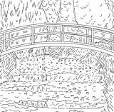 Monet Claude Coloring Pages Colouring Sheets Kids Da Coloriage Water Artist Bridge Coloriages Painting Di Lilies Colorare Pond Japanese Giverny sketch template