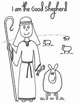 Shepherd Shepherds Sheep Lds Jedicraftgirl Colorings His Pastor Preschool Divyajanani sketch template