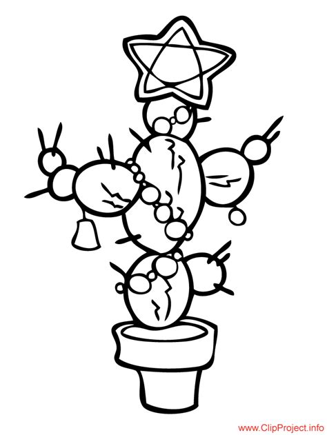 cactus coloring page  christmas