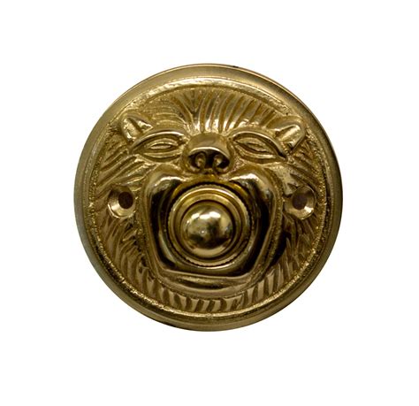 whimsical animal face brass doorbell button qualarc
