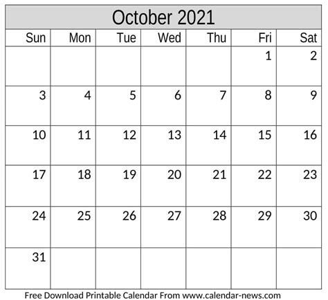 october  calendar monthly editable template downloadable