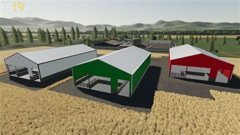 large feedlot buildings pack   fs mods farming simulator  mods
