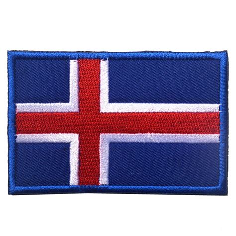 pcs europe flag badge embroidered flag patches army iceland