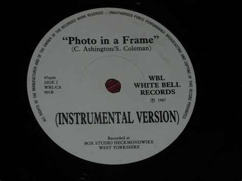 carl ashington photo   frame  rare   unplayed mono stereo records
