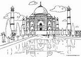 Colouring Around Activityvillage Mahal Taj Kareem sketch template