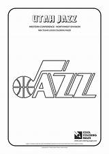 Coloring Pages Utah Jazz Nba Logos Basketball Cool Teams Logo Clubs Conference Western Northwest Division Designlooter Team York Imiona Yankees sketch template