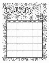 Coloring Calendars Calender Monthly Januar 2022 Malvorlagen Woojr Woo Doodles sketch template
