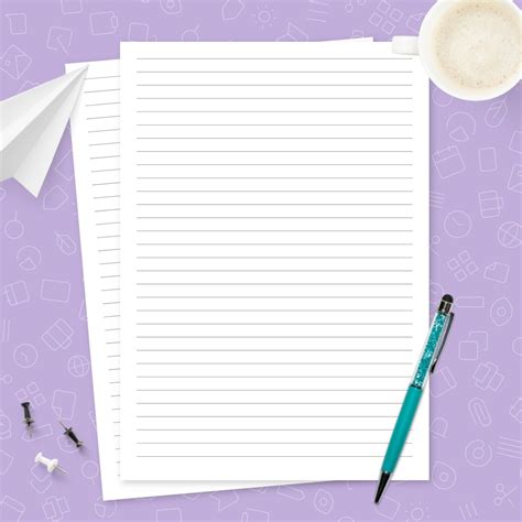 printable notebook paper    documents   premium
