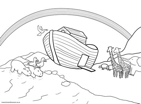 sunday school noahs ark bible coloring pages