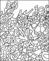 Dubuffet Maternelle Haring Assis Adultes Adulte Vasarely 1012 Colorier Autoportrait Graphisme Adultos Printmania sketch template