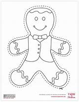 Coloring Printables Cutouts Gingerbread Christmas Cutout Color Cute Printable Man Snowman Santa These sketch template