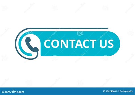 contact  button template  phone number stock vector illustration  contact shape