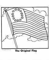 Flag Coloring Colonies American First Popular sketch template