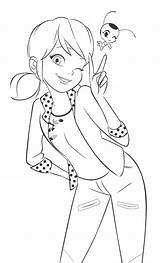 Pages Miraculous Marinette Coloring Template sketch template