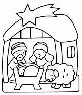 Coloring Jesus Pages Birth Nativity Popular sketch template