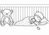 Cuna Colorear Bebes Durmiendo Ninas Princesas Infantiles sketch template