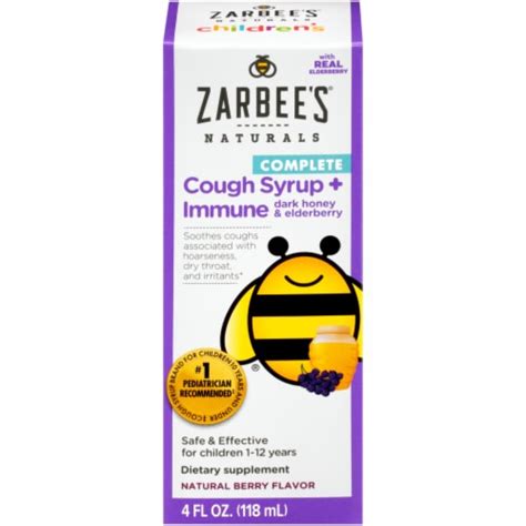 zarbee s® naturals dark honey and elderberry complete cough immune