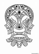 African Masque Africain Coloriage Afrique Masques Adults Imprimer Coloriages Colorier Adulti Maori Justcolor Malbuch Erwachsene Congo Kleurplaten Afrikaanse Maskers Adultes sketch template