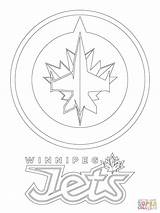 Jets Logo Winnipeg Logos Nhl Coloring Supercoloring Printable Pages sketch template