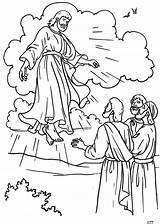 Heaven Coloring Pages Jesus Printable Getcolorings Color Drawing Ascends sketch template
