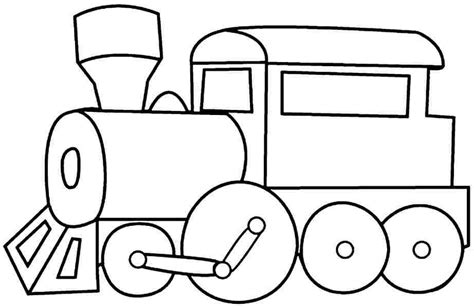 printable  colouring pages transportation train  kids easy