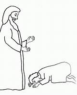 Lepers Heals Leper Blind Coloringhome Sabbath sketch template