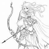 Archer Coloring Pages Female Drawing Line Colouring Character Sketch Getdrawings Draw Template Deviantart sketch template