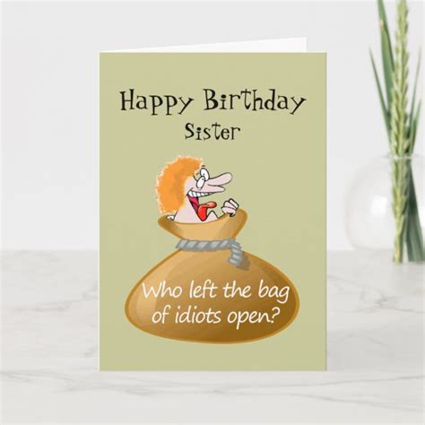funny sister birthday cards zazzle ca