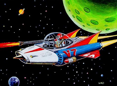 V7 Spaceship Painting By George Bryan Ward Fine Art America