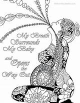 Coloring Pages Printable Birth Pregnant Pregnancy Affirmations Affirmation Colouring Positive Grayscale Color Quotes Labor Mama Natural Getcolorings Mandala During Childbirth sketch template