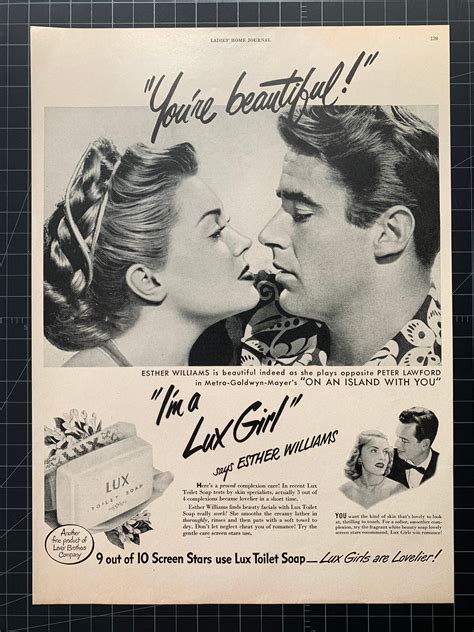 vintage  lux soap print ad esther williams etsy