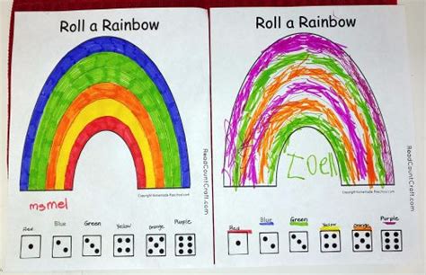 roll  rainbow readcountcraftcom preschool math games preschool