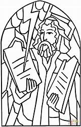 Commandments Coloring Pages God Ten Moses Color Drawing Bible sketch template