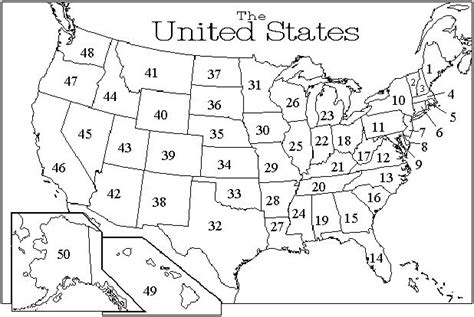 blank map  united states numbered google search homeschooling