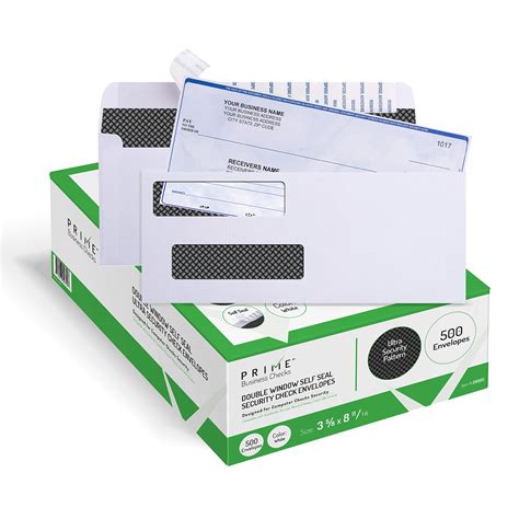 seal quickbooks double window security check envelopes