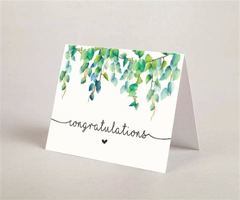 printable congratulations greeting card printable etsy
