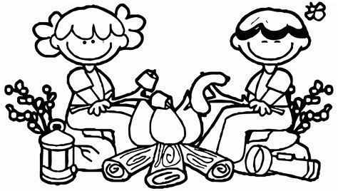 campfire coloring page coloring home