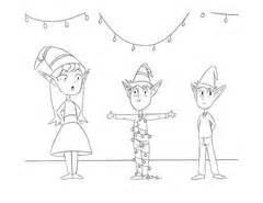 christmas coloring page santas elves