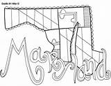 Maryland Classroomdoodles Capitals Getdrawings Marland sketch template