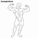 Draw Bodybuilder Drawingforall Beginners sketch template